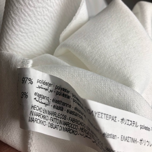 NWT Zara Basic White Short Sleeve Dress M - Picture 6 of 8